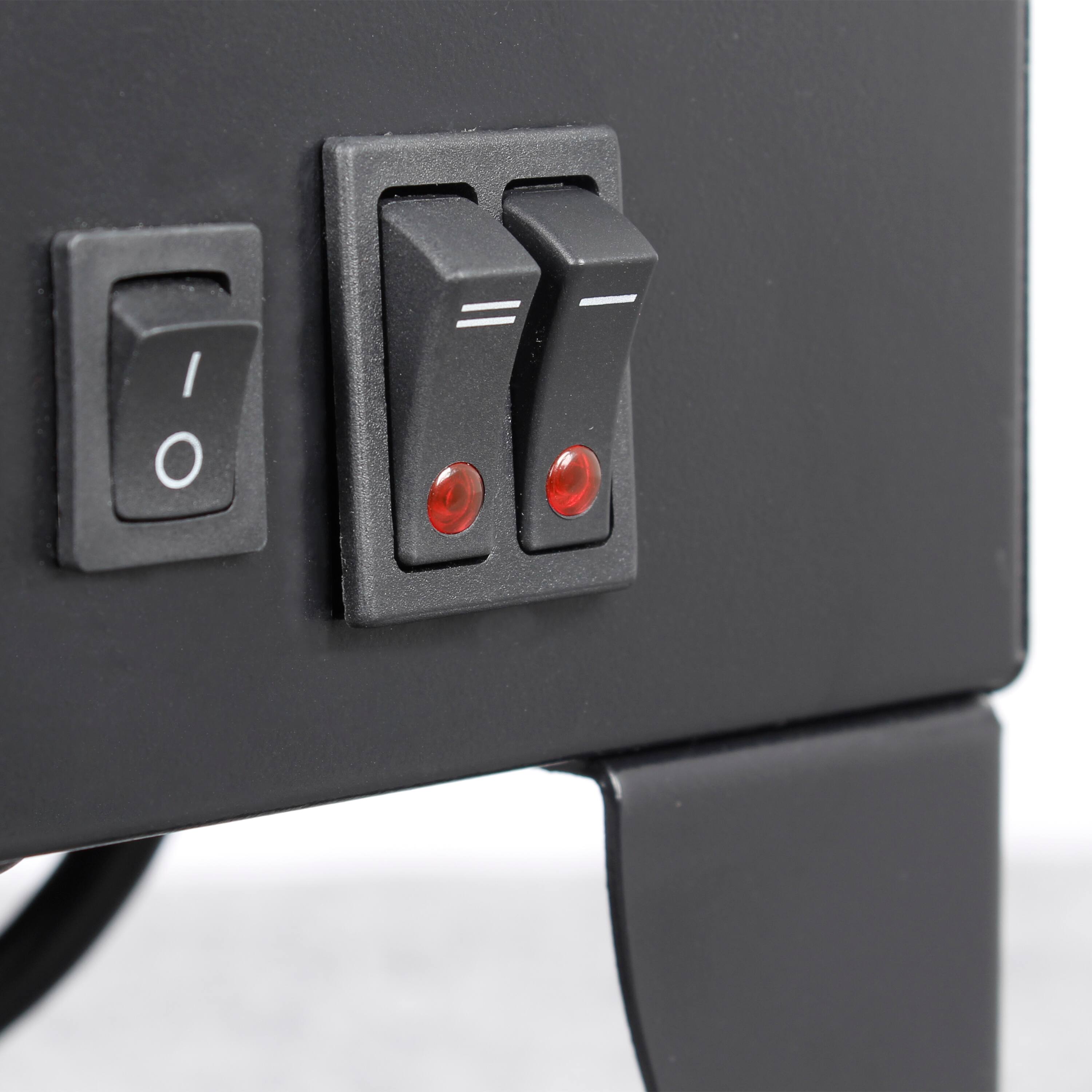 Alt View 1. PexFix - 17" 3D Flame Electric Fireplace Stove, 1400W Heater, Bottom Air Outlet, Portable Freestanding for Living Room.