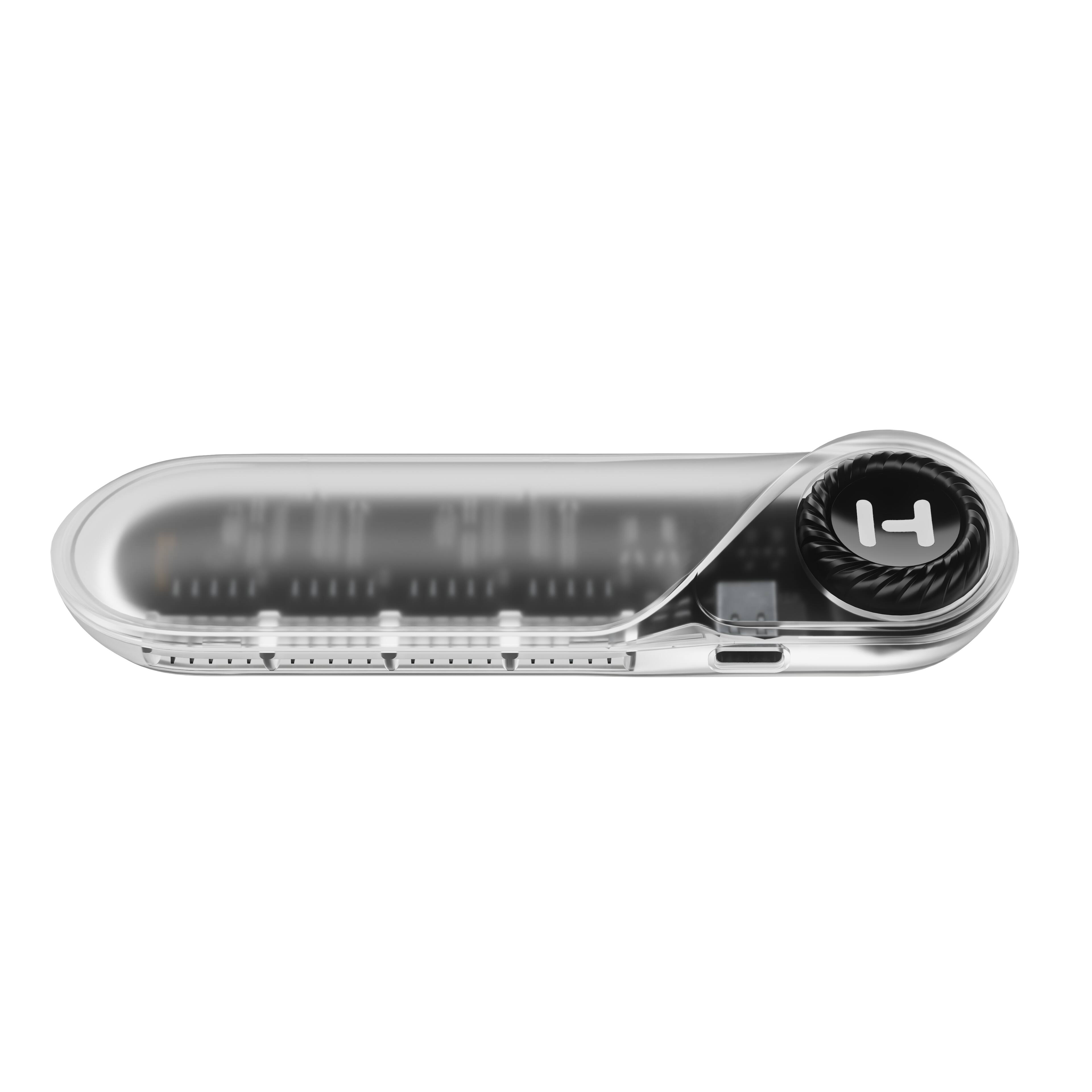 Left. HYTE - HYTE Powered USB Hub - Modern Internal Expansion - Crystal - Crystal.