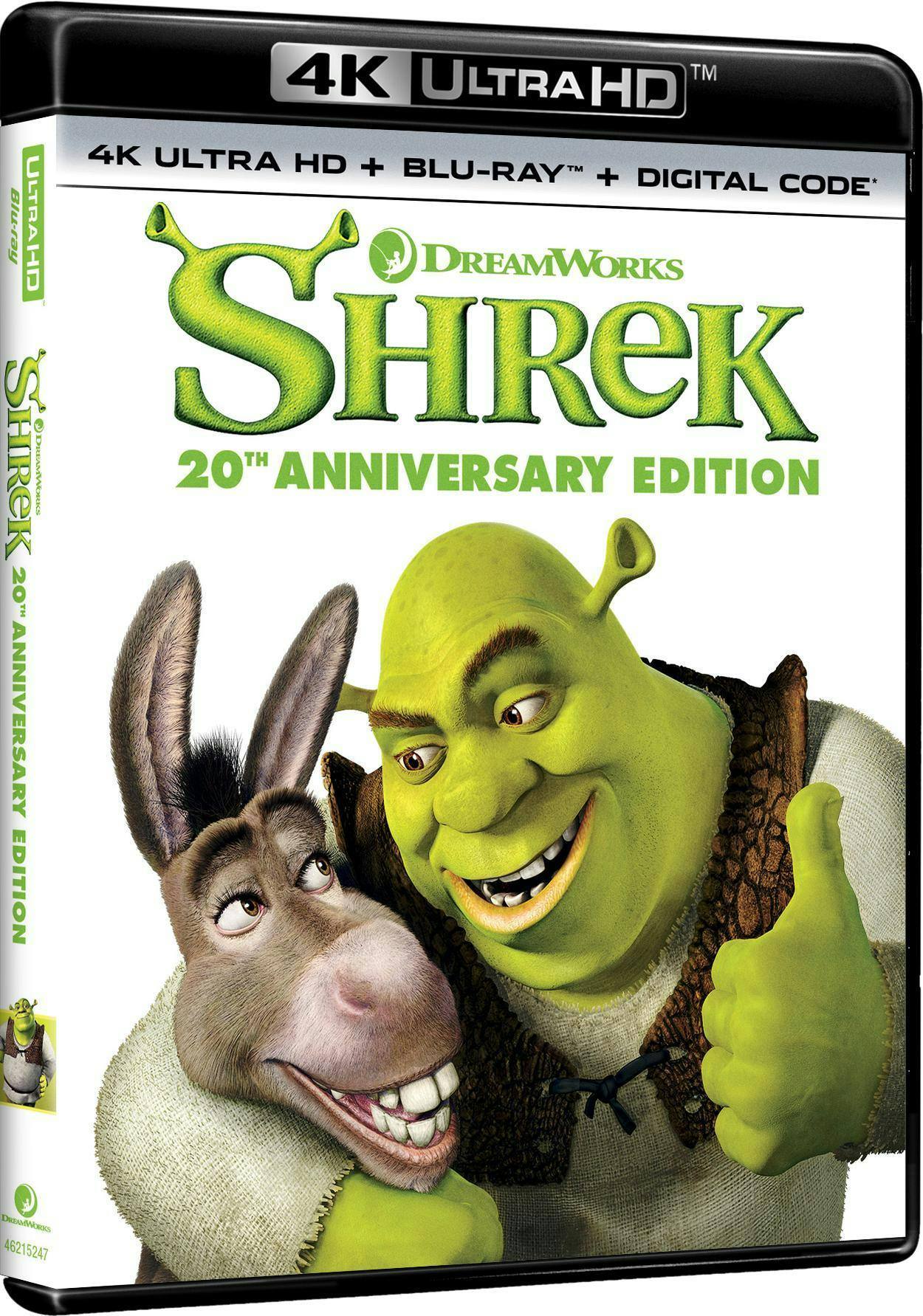Angle. Shrek (20th Anniversary Edition)   - 4K Blu-Ray.