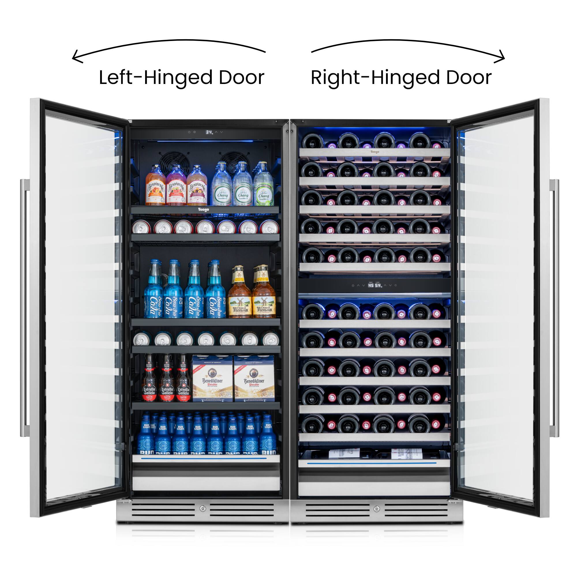 Left-Hinged Door  
Right-Hinged Door