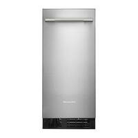 KitchenAid - 15" 25-Lb. Ice Maker - PrintShield Stainless Finish - Front_Zoom