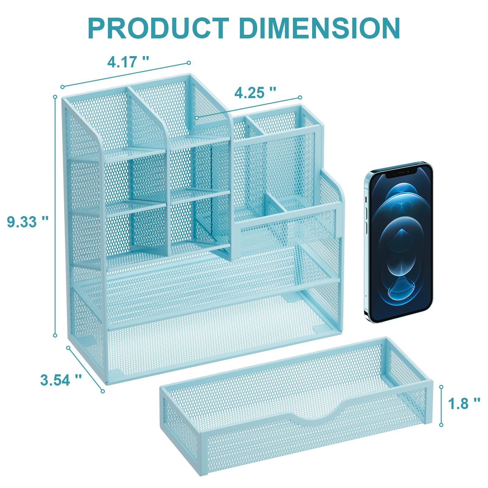 PRODUCT DIMENSION

- Height: 9.33"
- Width: 4.17"
- Depth: 4.25"
- Shelf Depth: 3.54"
- Tray Depth: 1.8"