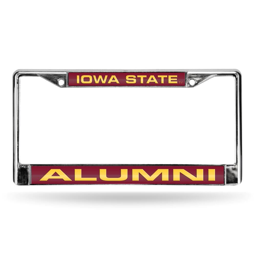 Iowa State Cyclones Alumni Chrome Metal Laser Cut License Plate Frame