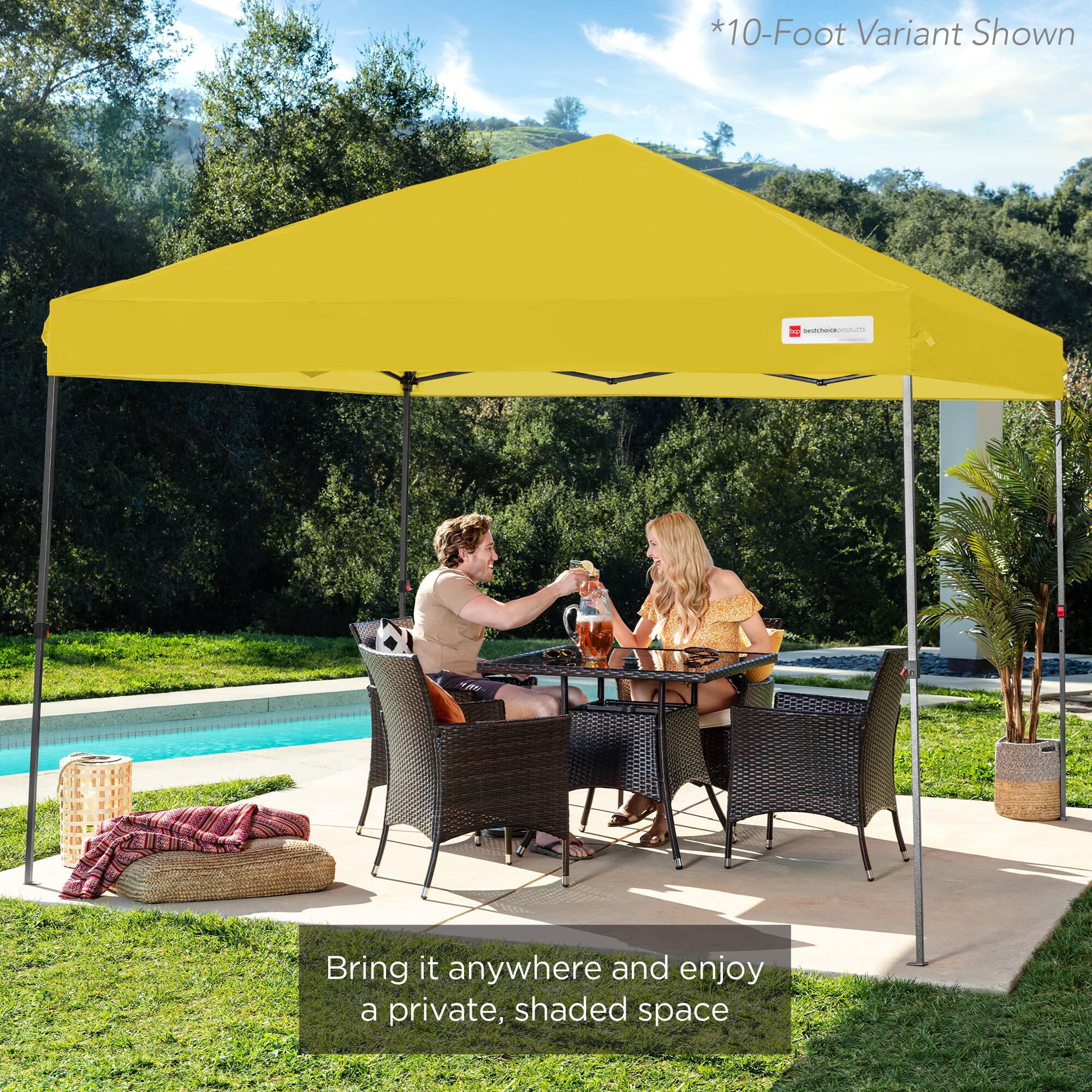 *10-Foot Variant Shown

Bring it anywhere and enjoy a private, shaded space