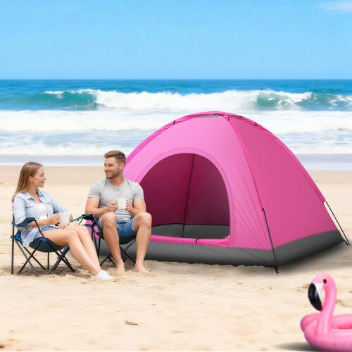 Alt View 8. Winado - Camping Tent, Portable Dome Tent 78*53in for 3-4 Person Waterproof Tent for Outdoor Hiking Climbing Camping Backpacking - Pink.