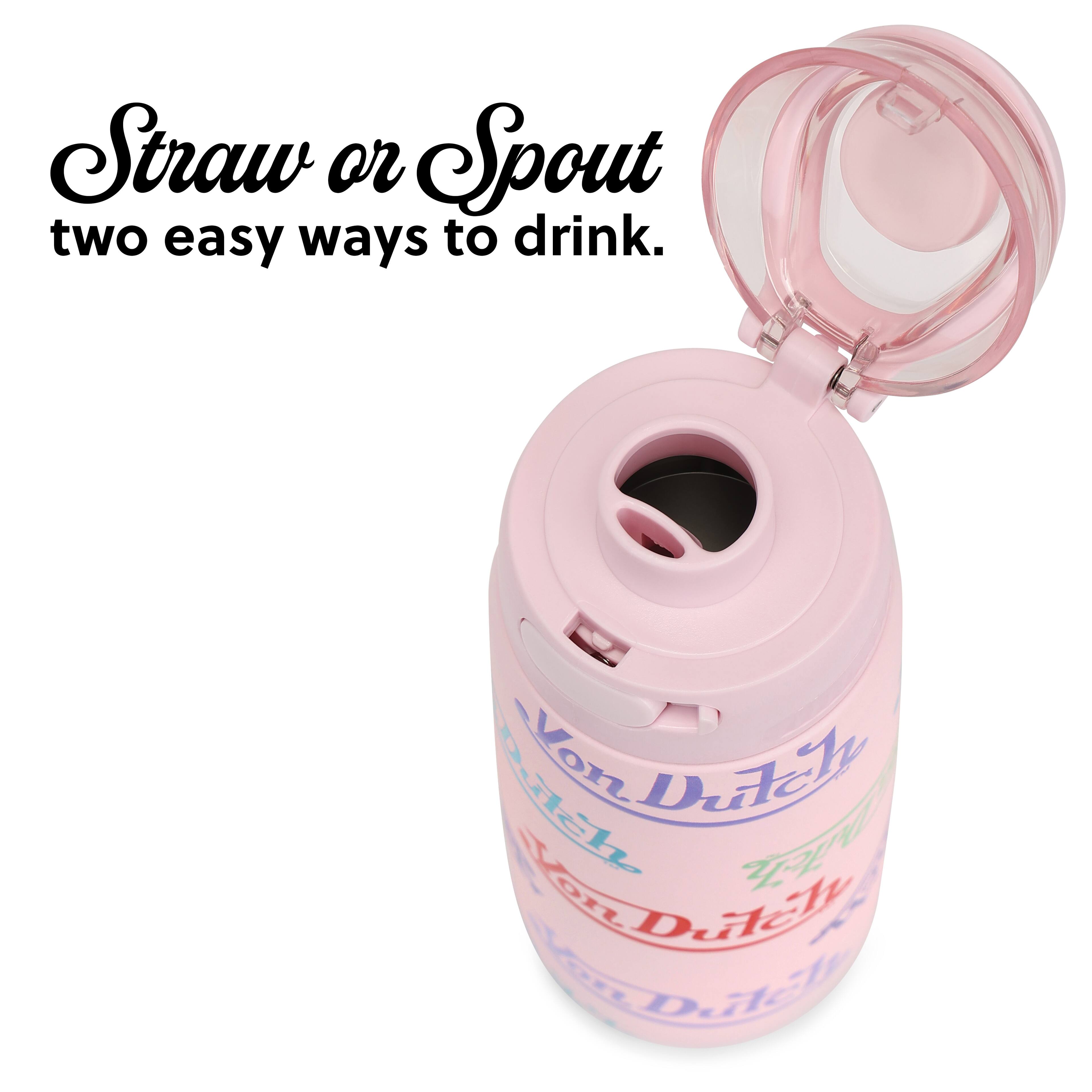 Straw or Spout two easy ways to drink.