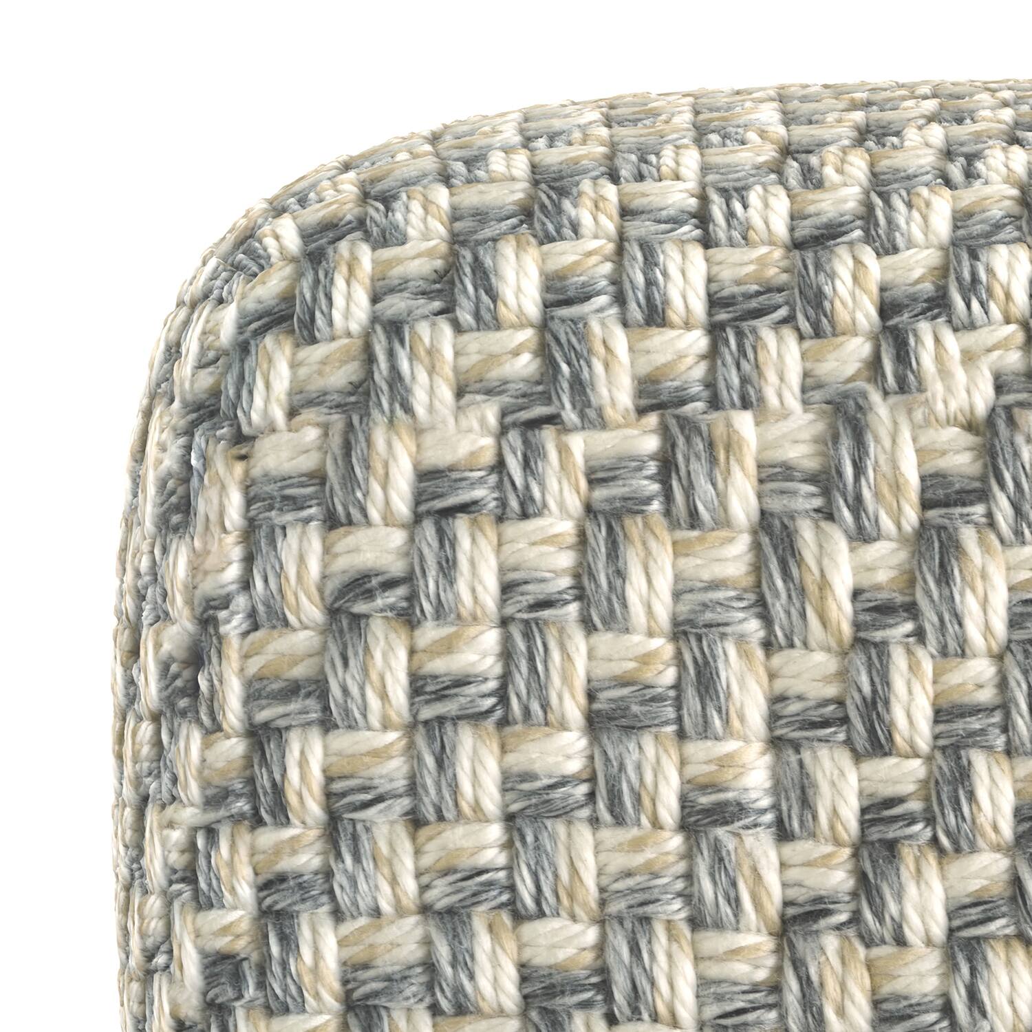 Alt View 4. Simpli Home - Beatrix 18 inch Wide Boho Pouf in Multicolor PET Polyester, Assembled - Multi-Color.