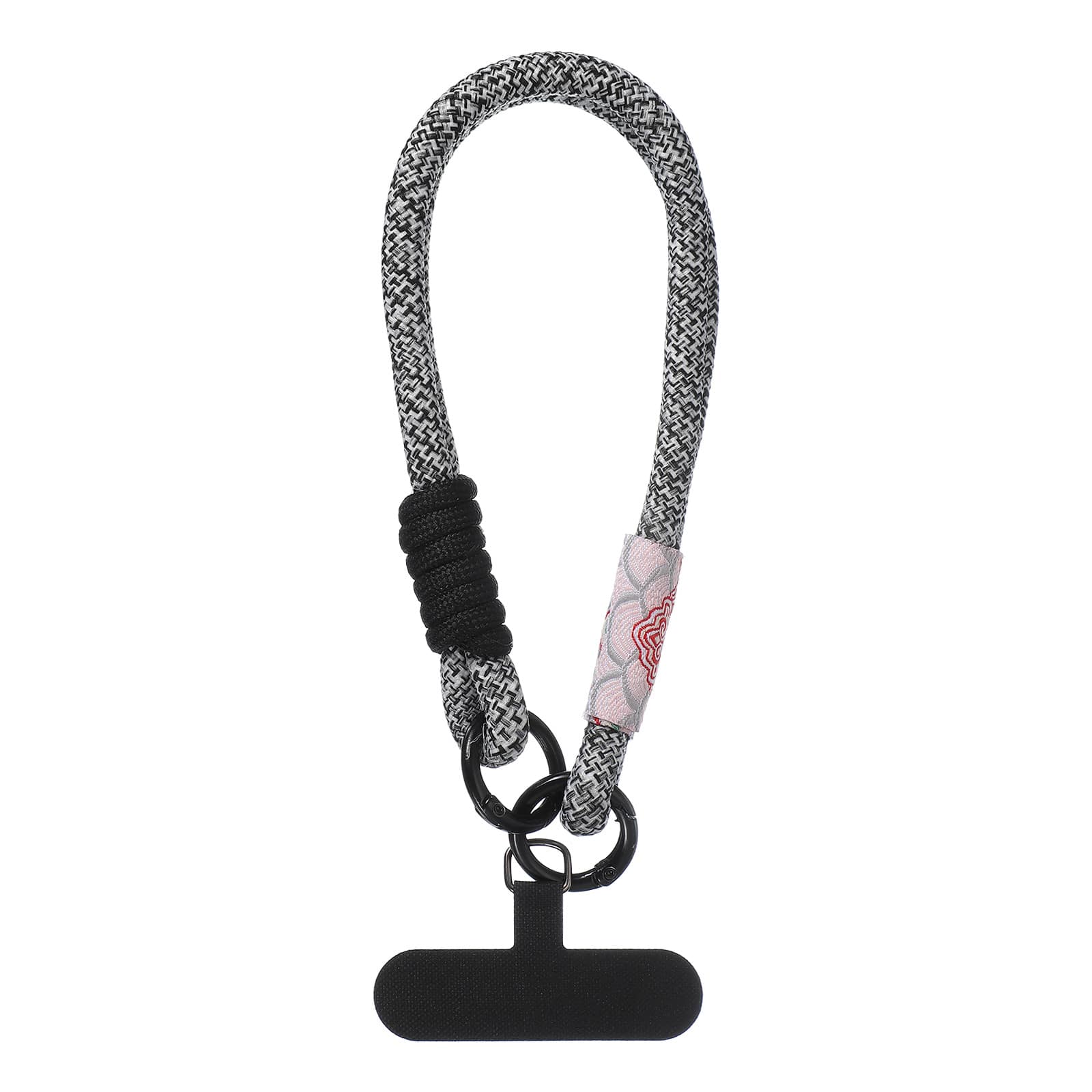 Unique Bargains - Universal Phone Wrist Lanyard Hand Strap Anti Theft Strap with Pads - Black