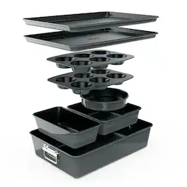 NutriChef - 8-Piece Nonstick Stackable Bakeware Set