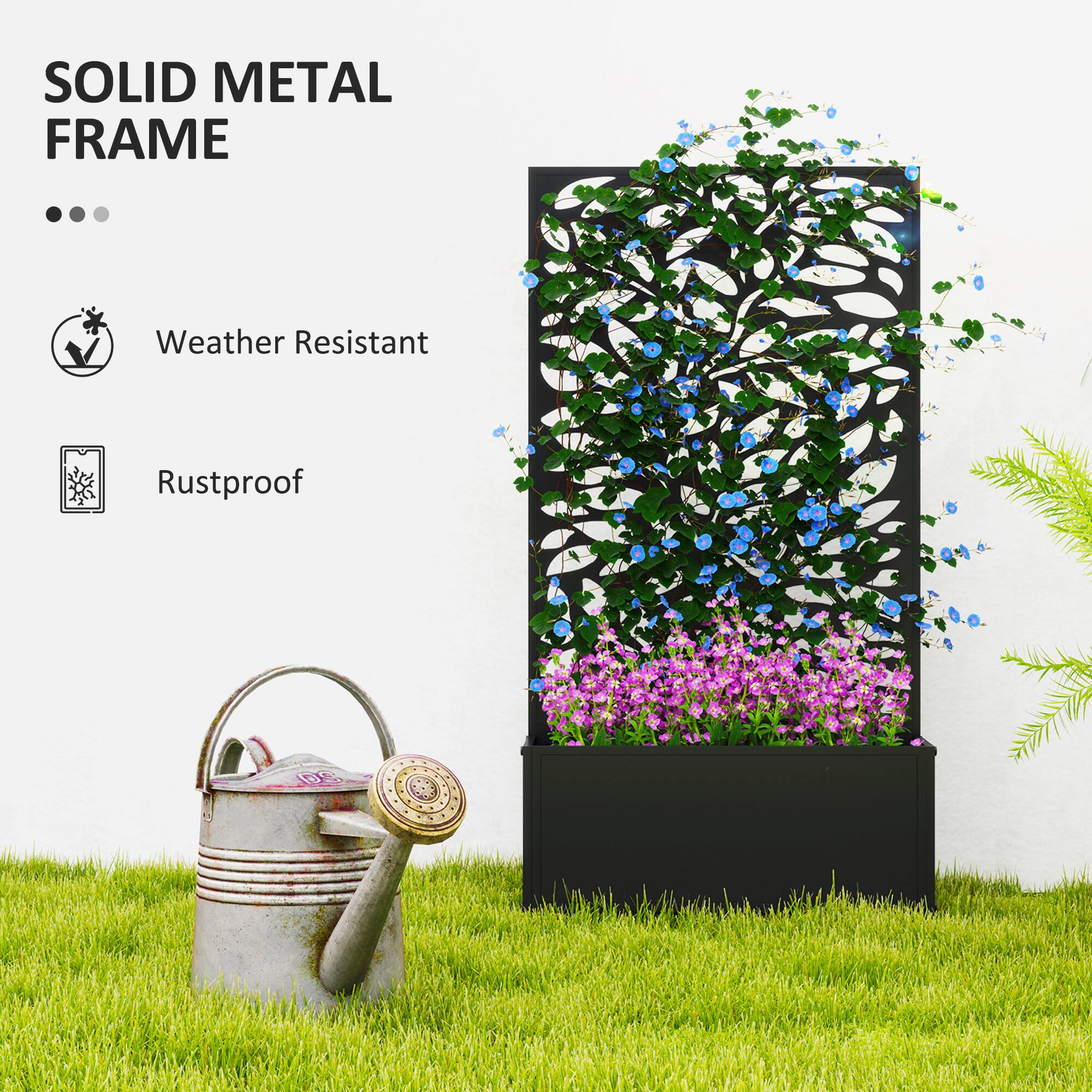 SOLID METAL FRAME
Weather Resistant
Rustproof