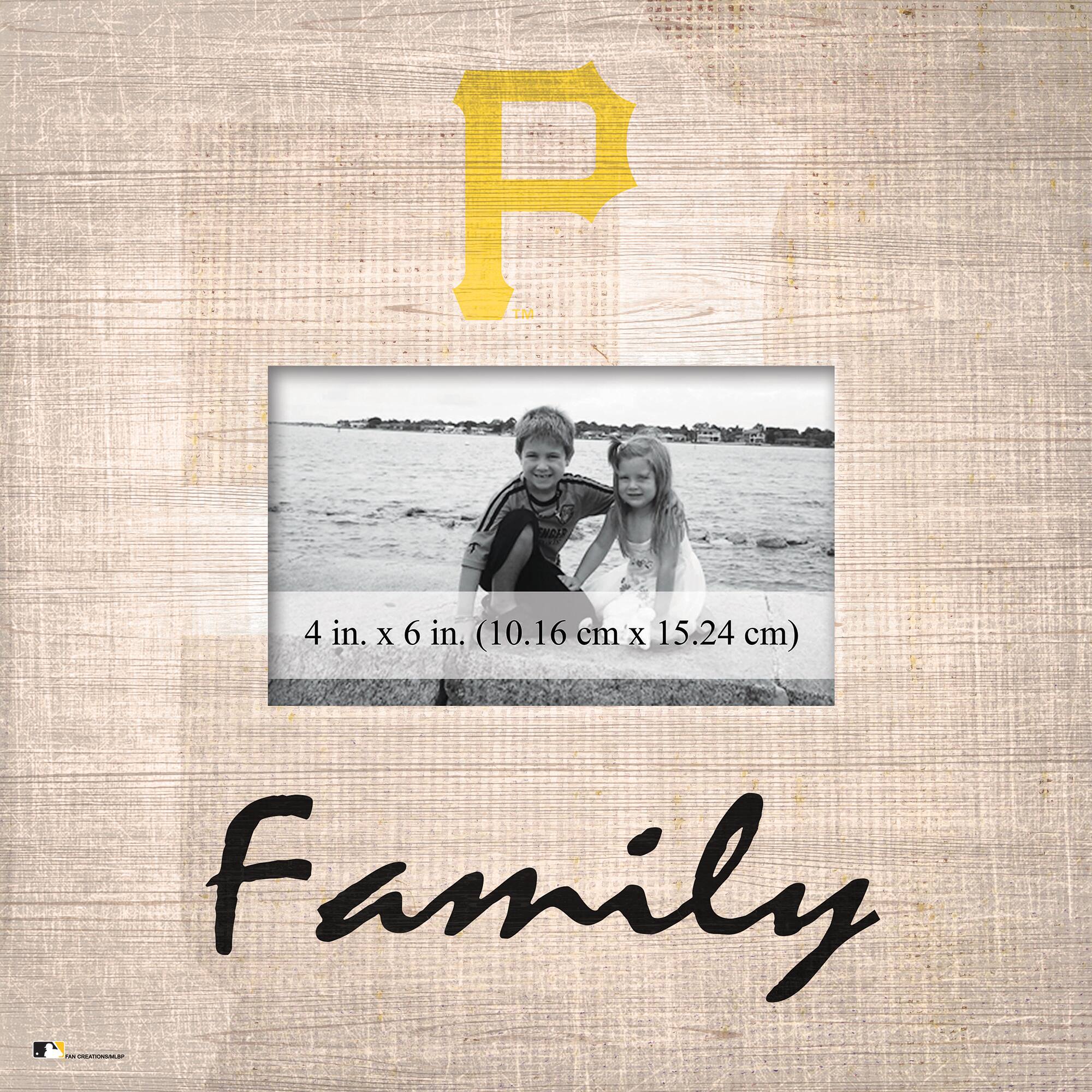 Pittsburgh Pirates 10'' x 10'' Burlap Pattern Frame