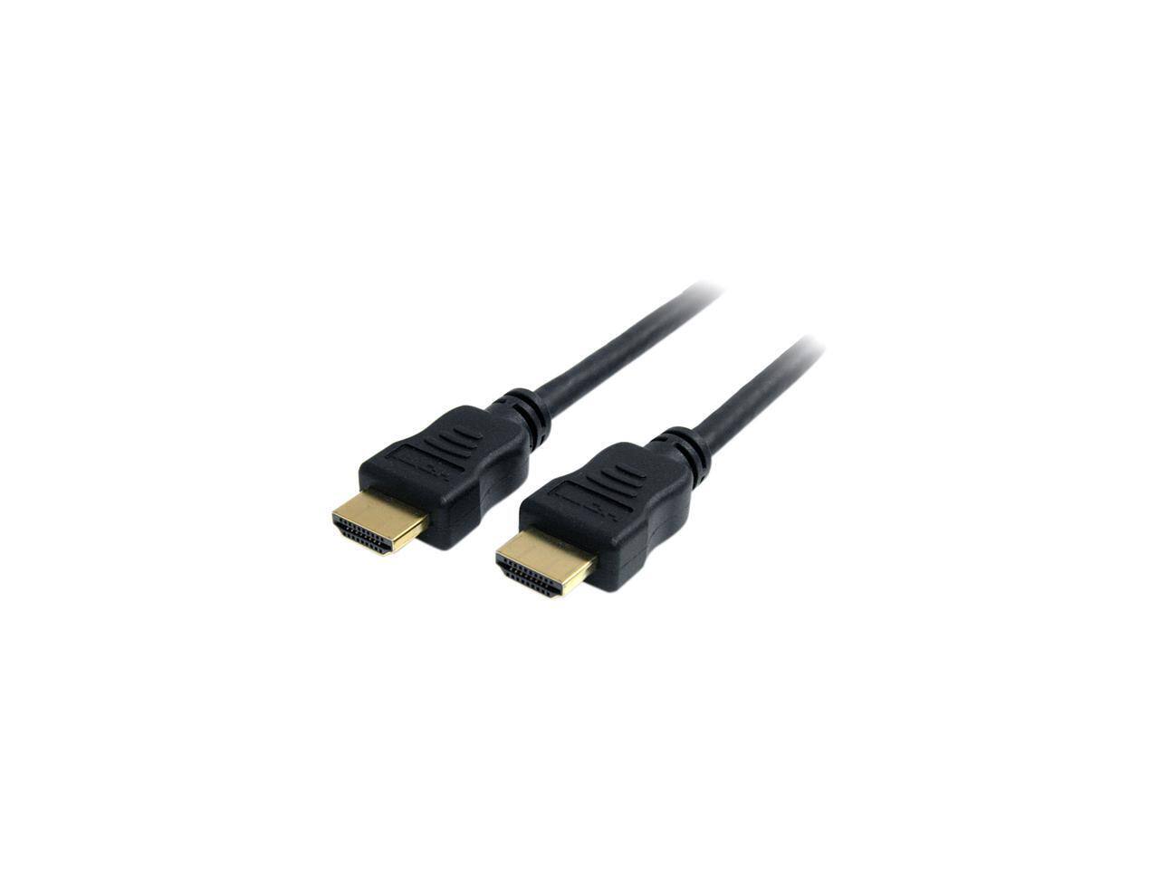 Front. StarTech.com - StarTech.com HDMIMM3HS 3 ft. Black High Speed HDMI Cable with Ethernet Male to Male.