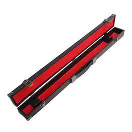 GSE Games & Sports Expert - Billiard Pool Cue Stick Hard Box for 2-Piece Pool Cue Stick - Holds 1 Cue Butt and 1 Cue Shaft - Red