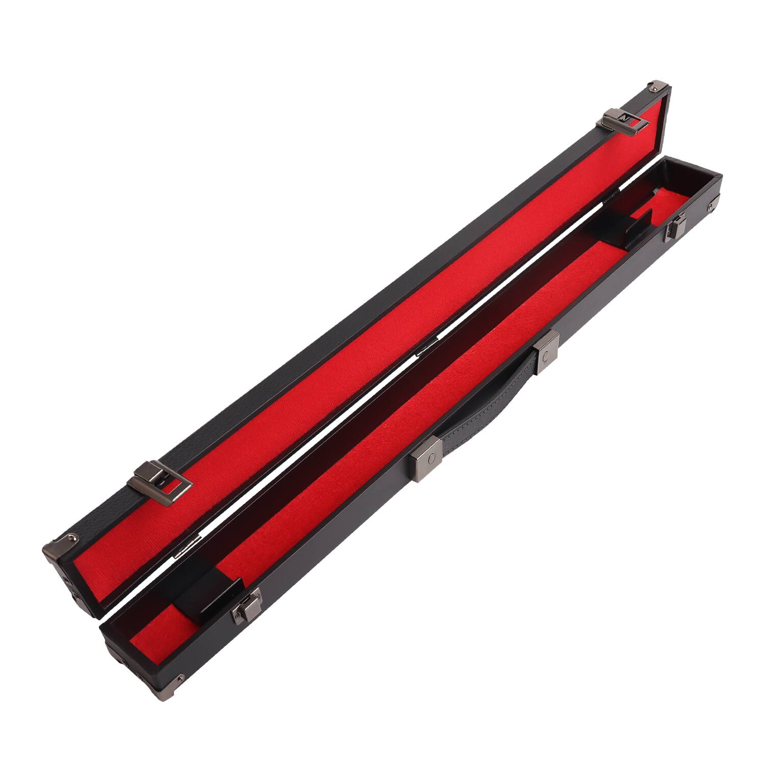 GSE Games & Sports Expert - Billiard Pool Cue Stick Hard Box for 2-Piece Pool Cue Stick - Holds 1 Cue Butt and 1 Cue Shaft - Red