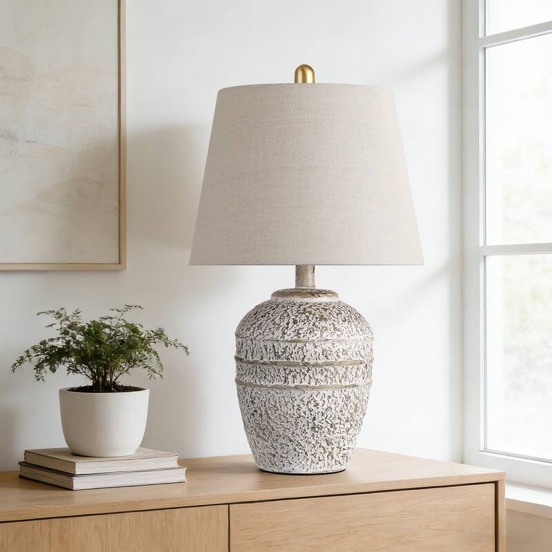 partphoner - Rustic Farmhouse Table Lamp - Gray