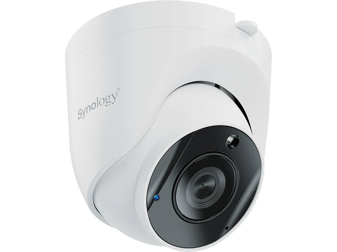 Front. Synology - Synology TC510 5MP AI Indoor/Outdoor Network IP Turret Camera with Night Vision - TAA Compliant - white.