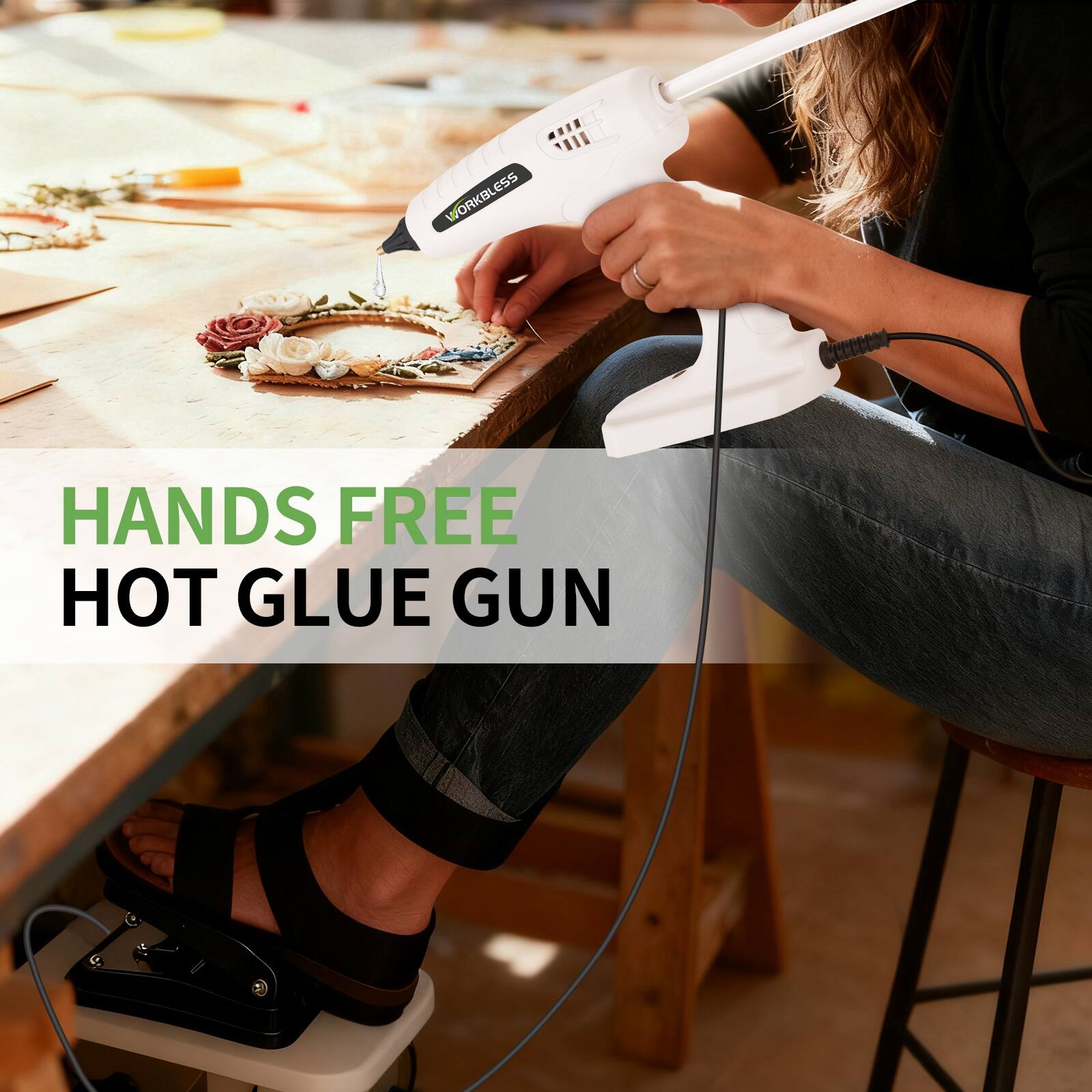 CS5 WORKBLESS HANDS FREE HOT GLUE GUN