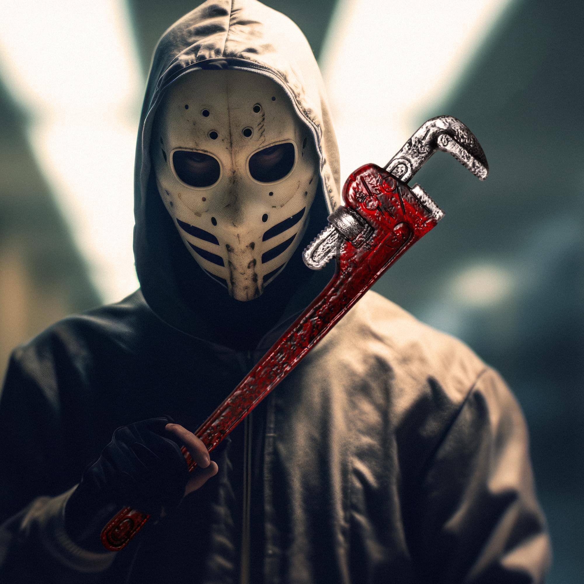 Alt View 1. Underwraps - Red Monkey Wrench 21 Inch Foam Adult Costume Accessory - Red.