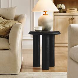 Mavina Mango Wood Side Table by Modway - Black
