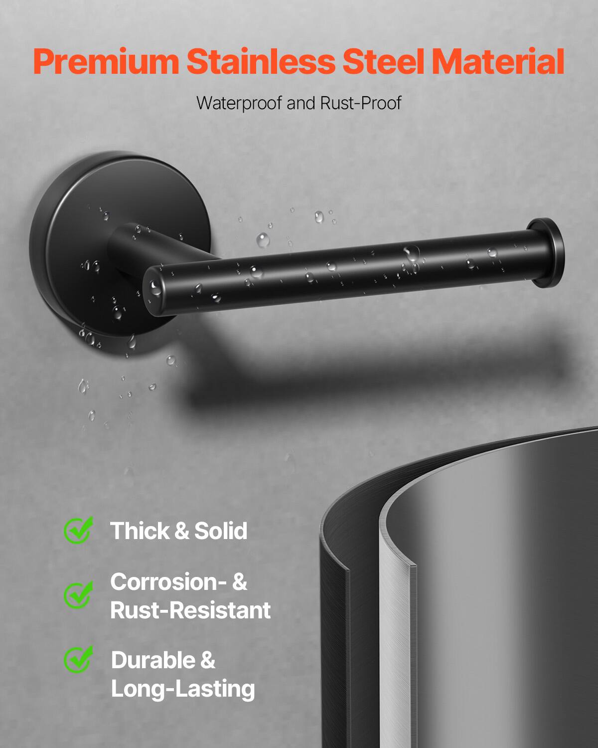 Premium Stainless Steel Material  
Waterproof and Rust-Proof  

- Thick & Solid  
- Corrosion- & Rust-Resistant  
- Durable & Long-Lasting