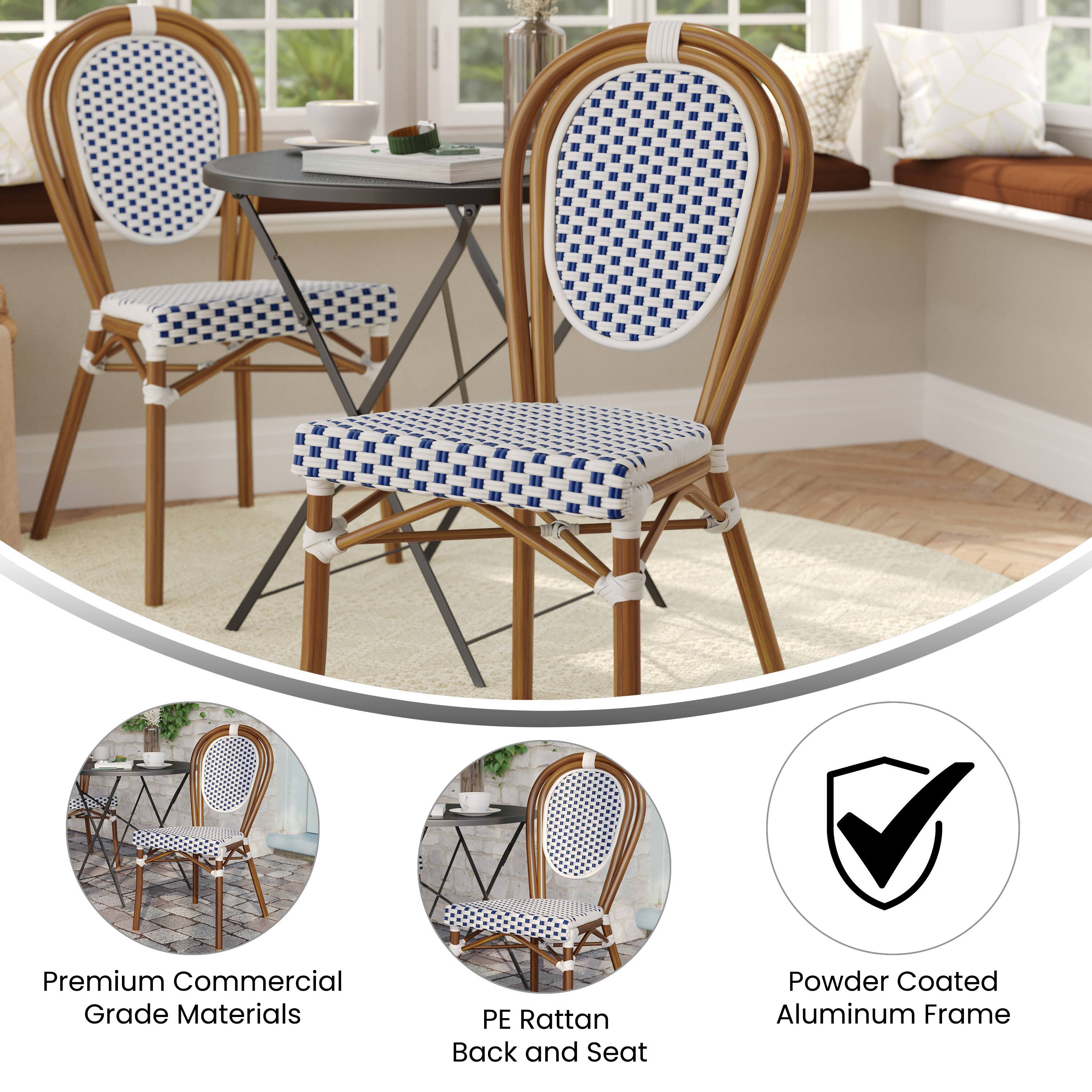 Premium Commercial Grade Materials  
PE Rattan Back and Seat  
Powder Coated Aluminum Frame