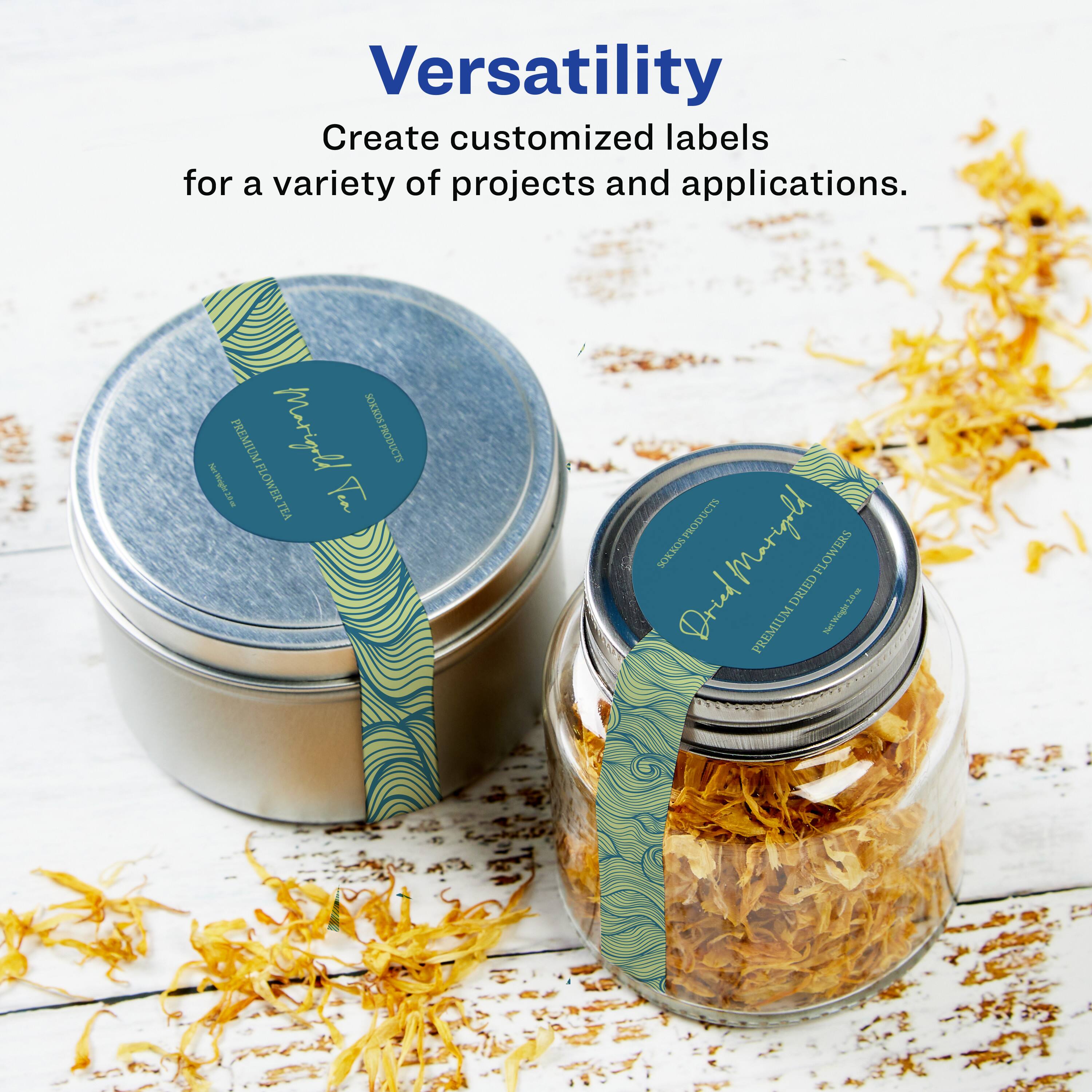 Versatility  
Create customized labels for a variety of projects and applications.