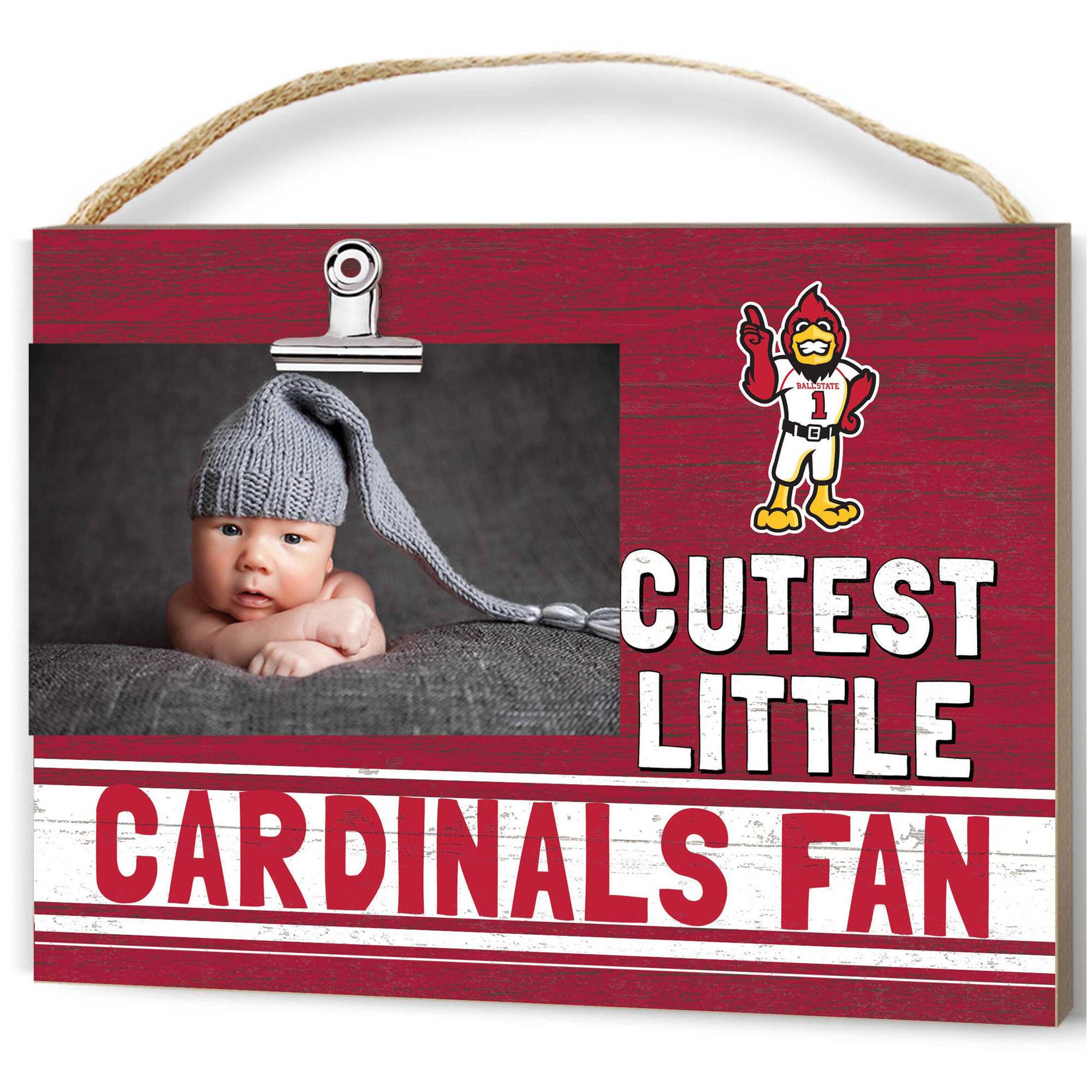 Ball State Cardinals 8" x 10" Cutest Little Team Logo Clip Photo Frame