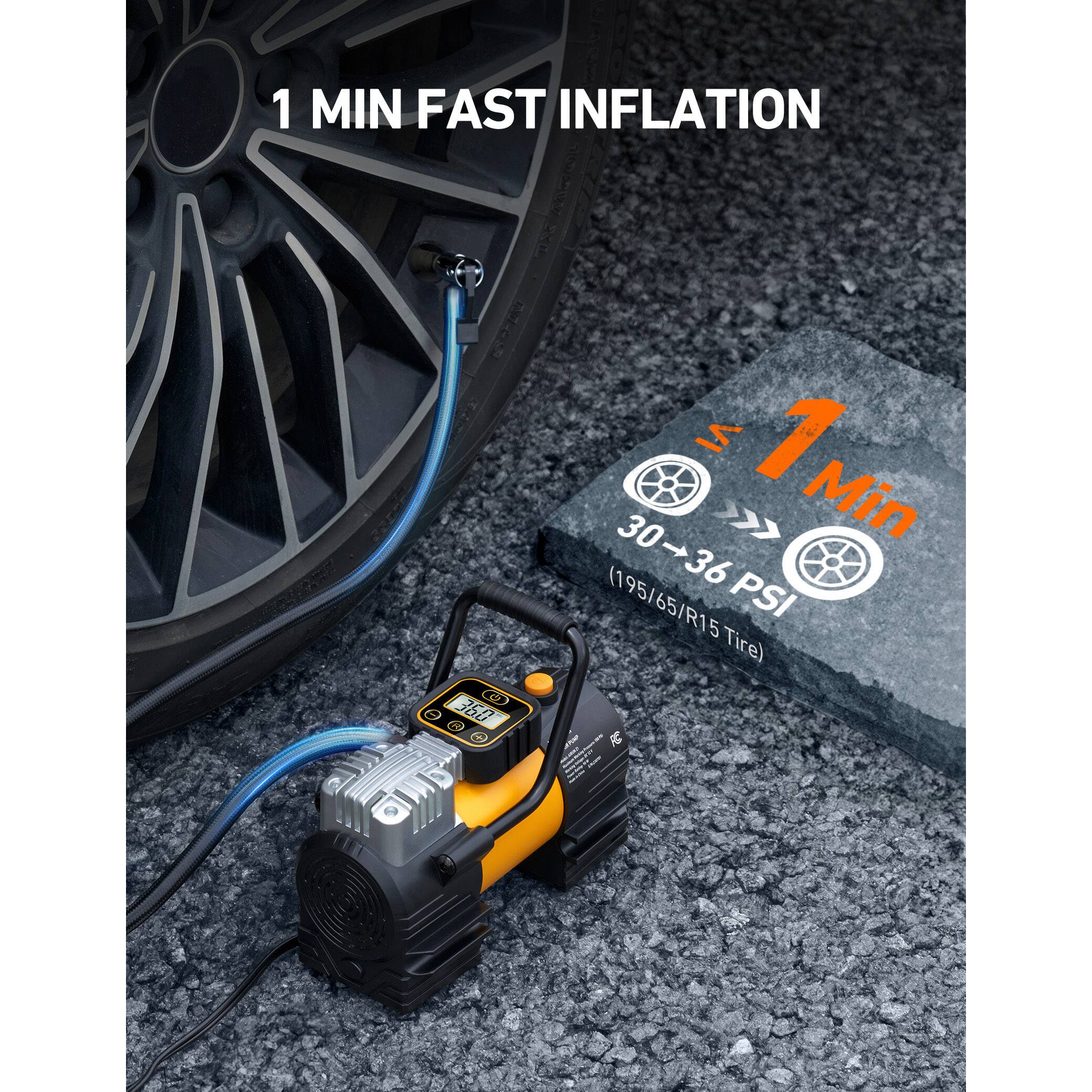 1 MIN FAST INFLATION

1 Min
30-36 PSI
(195/65/R15 Tire)