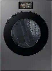 Samsung - 7.6 cu. ft. Bespoke AI Ultra Capacity Front Load Electric Dryer with AI Home and AI OptiDry+ - Dark Steel - Front_Zoom