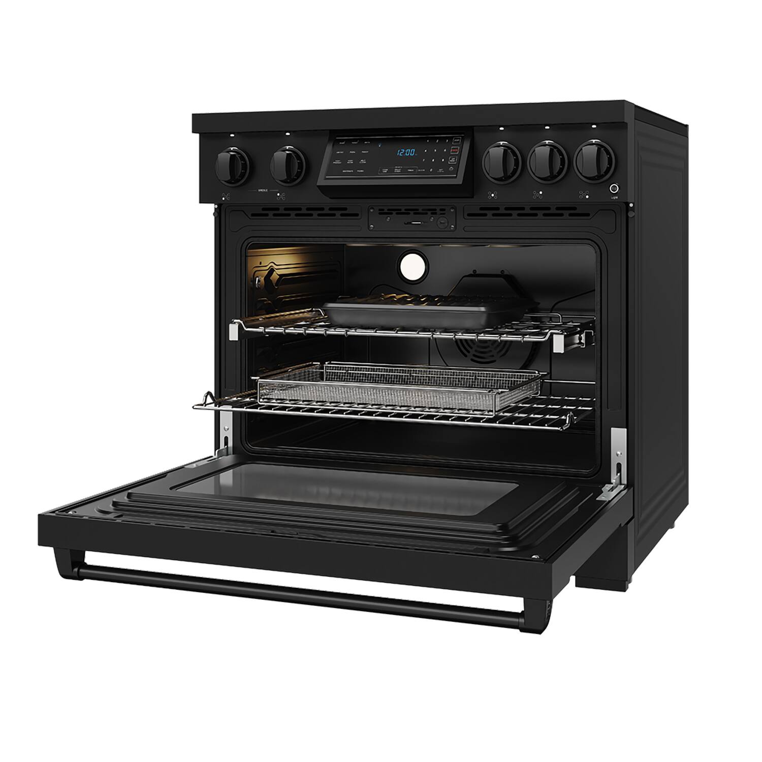 Alt View 2. Thor Kitchen - Gordon Ramsay Series by Thor Kitchen 6.0 Cu. Ft Freestanding Induction Range - Matte Black.