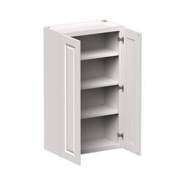 Boyel Living - 24-in W x 42-in H x 12-in D Shaker RTA Kitchen Wall Cabinet with Soft-Close Doors - Glacier White