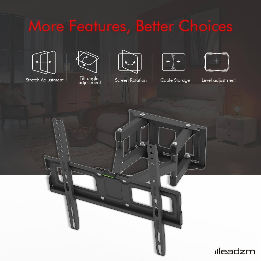 More Features, Better Choices

- Stretch Adjustment
- Tilt angle adjustment
- Screen Rotation
- Cable Storage
- Level adjustment

illeadzm