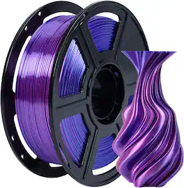 Flashforge - PLA Silk Dual Color 3D Printer Filament-1.75mm-1kg (2.2 lbs) Spool - Rose+Blue
