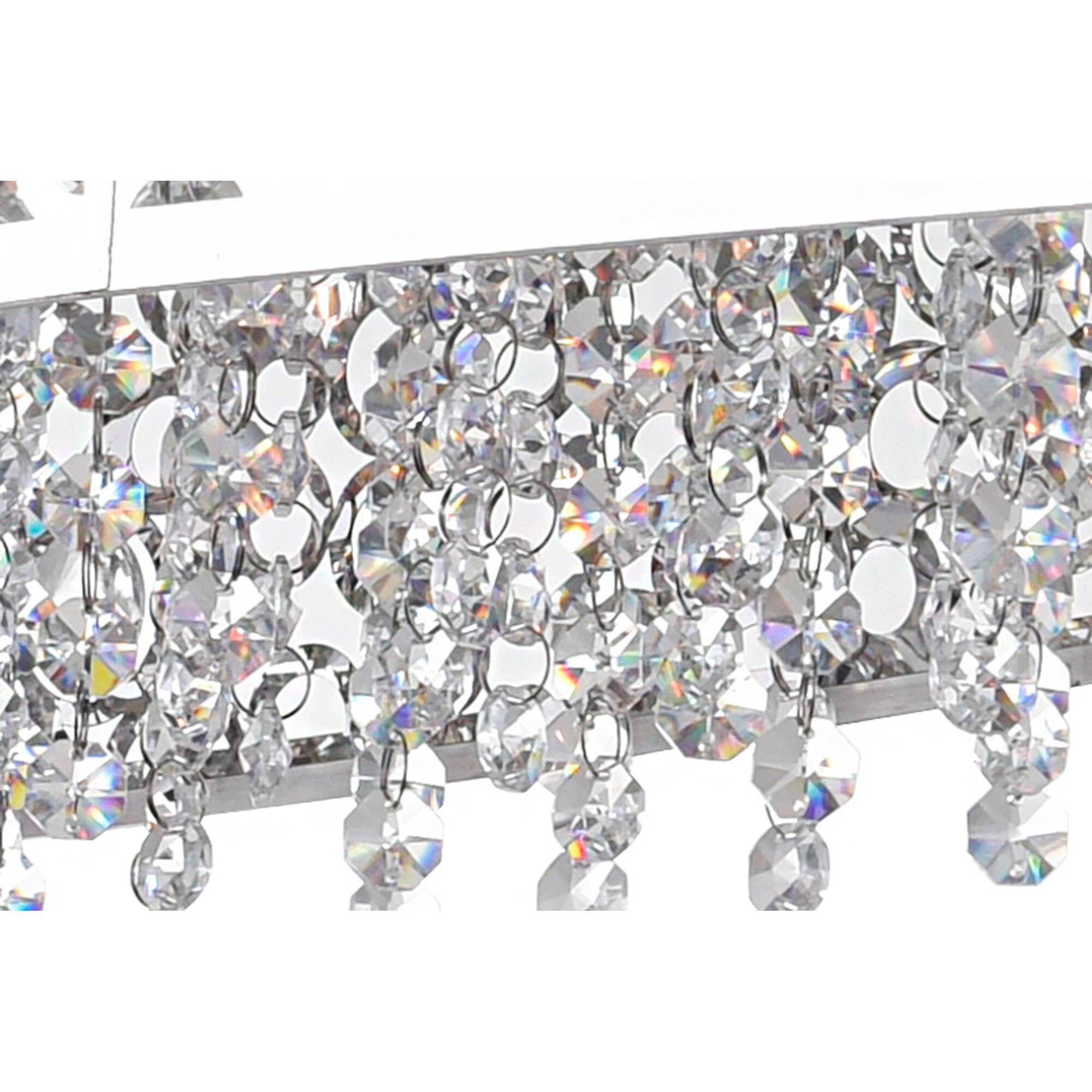 Angle. CWI Lighting - Bubbles 16 Light Drum Shade Chandelier With Chrome Finish - Stainless Steel.