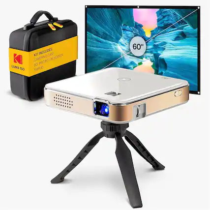 K > DOR LUMA 150 KIT INCLUDES CASE CARRYING SCREEN 60" PROJECTOR TRIPOD 60"