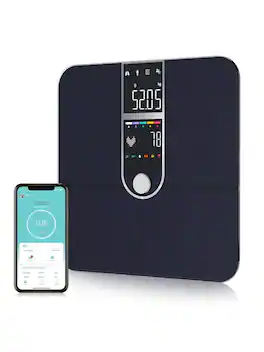 The Best Inks - Digital scale tempered glass platform, BMI tracking perfect for fitness tracking, with Auto-On/Auto-Off - Black