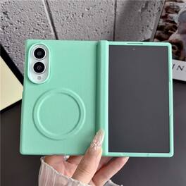 Dteck - for Samsung Galaxy Z Fold8 Magnetic Case with Built-In Screen Protector,Full Hinge Protection Shockproof PC TPU Cover - Green