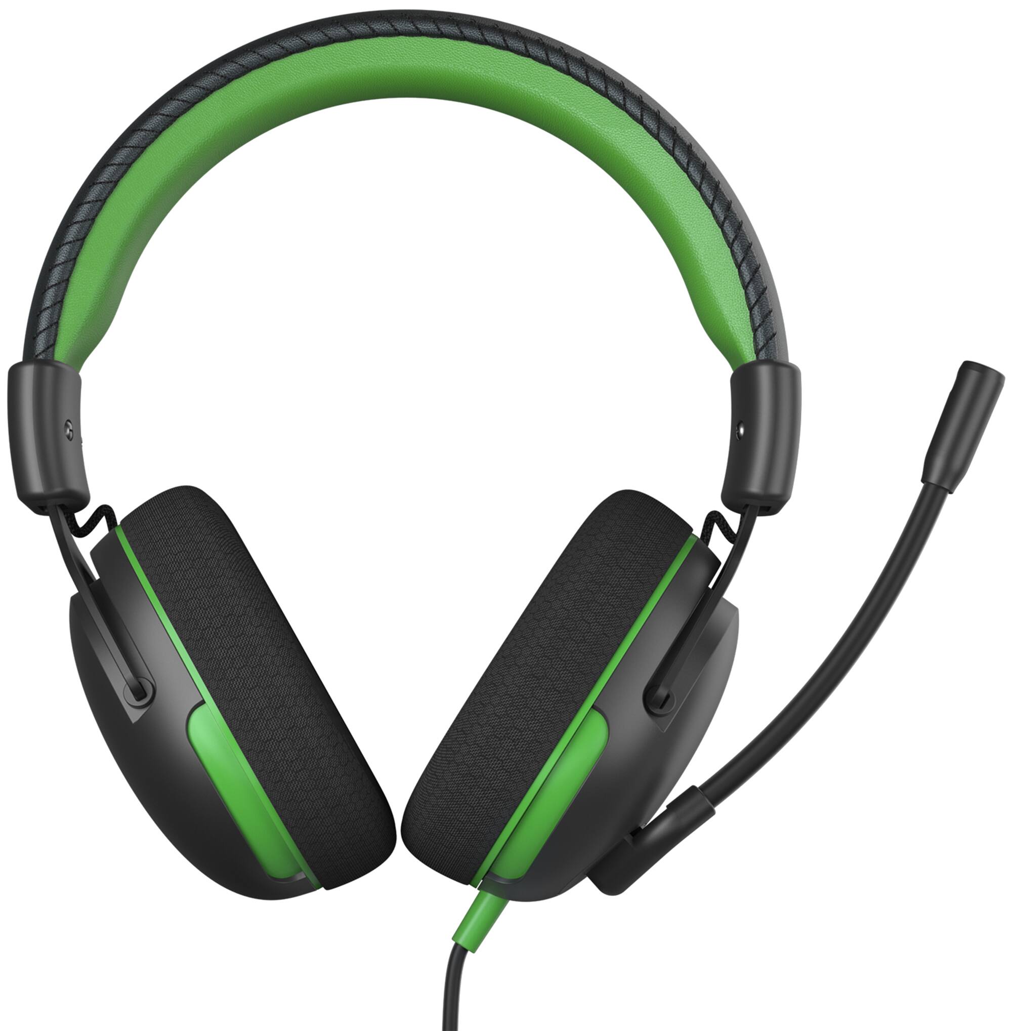 Back. Tronsmart - Multiplatform Gaming Headset with 3.5mm Wired Connection for Nintendo Switch 2, PlayStation, Xbox, PC & Mobile - XBOX/Black/Green).