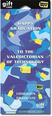 Front Large. Best Buy GC - $100 Graduate Gift Card - Blue.