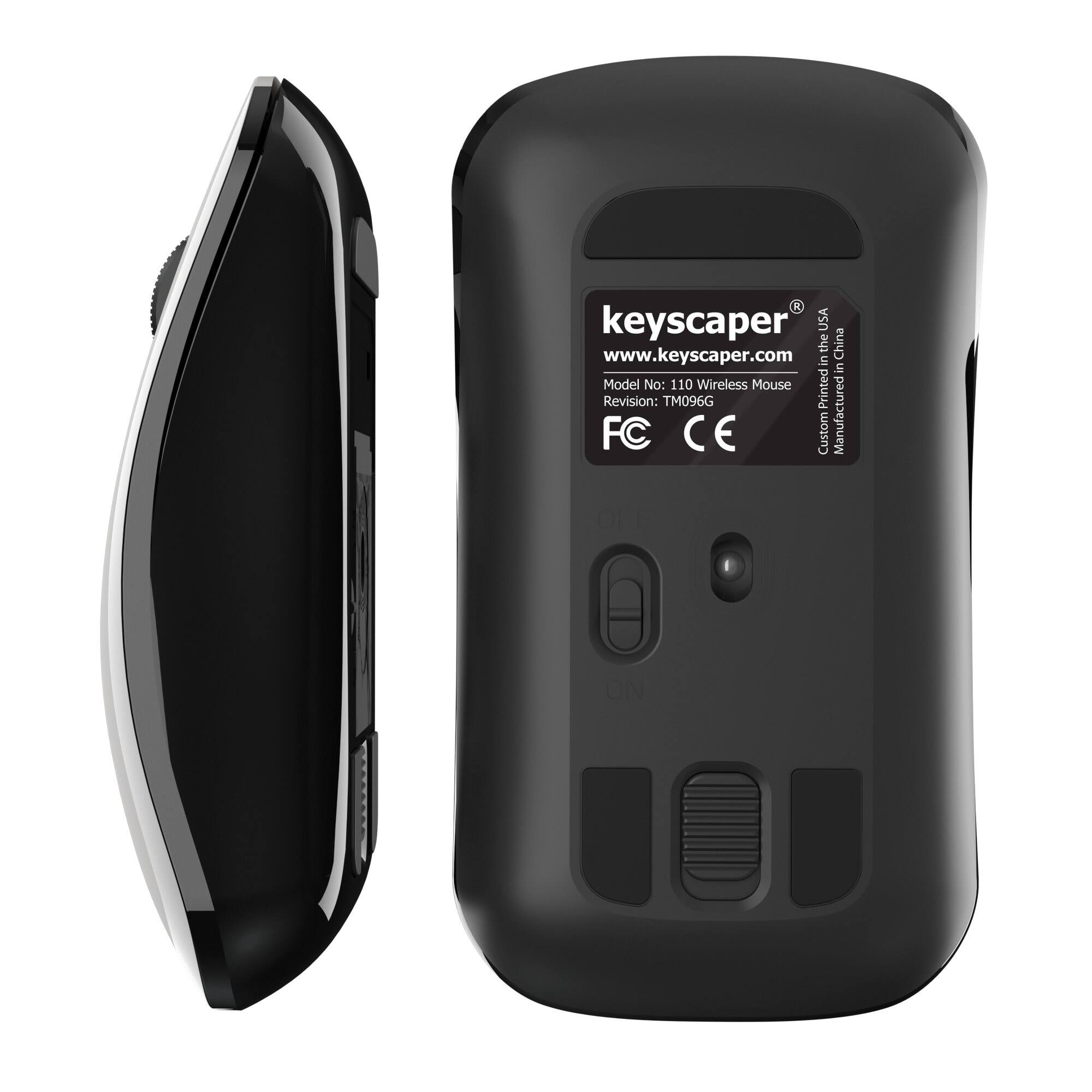keyscaper USA www.keyscaper.com  
Model No: 110 Wireless Mouse  
Revision: TM096G  
FC CE  
Custom Manufactured in China