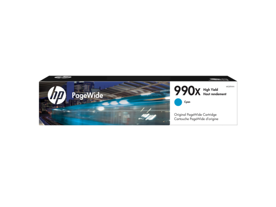 HP PageWide 990x High Yield Haut rendement Cyan Original PageWide Cartridge Cartouche PageWide d'origine