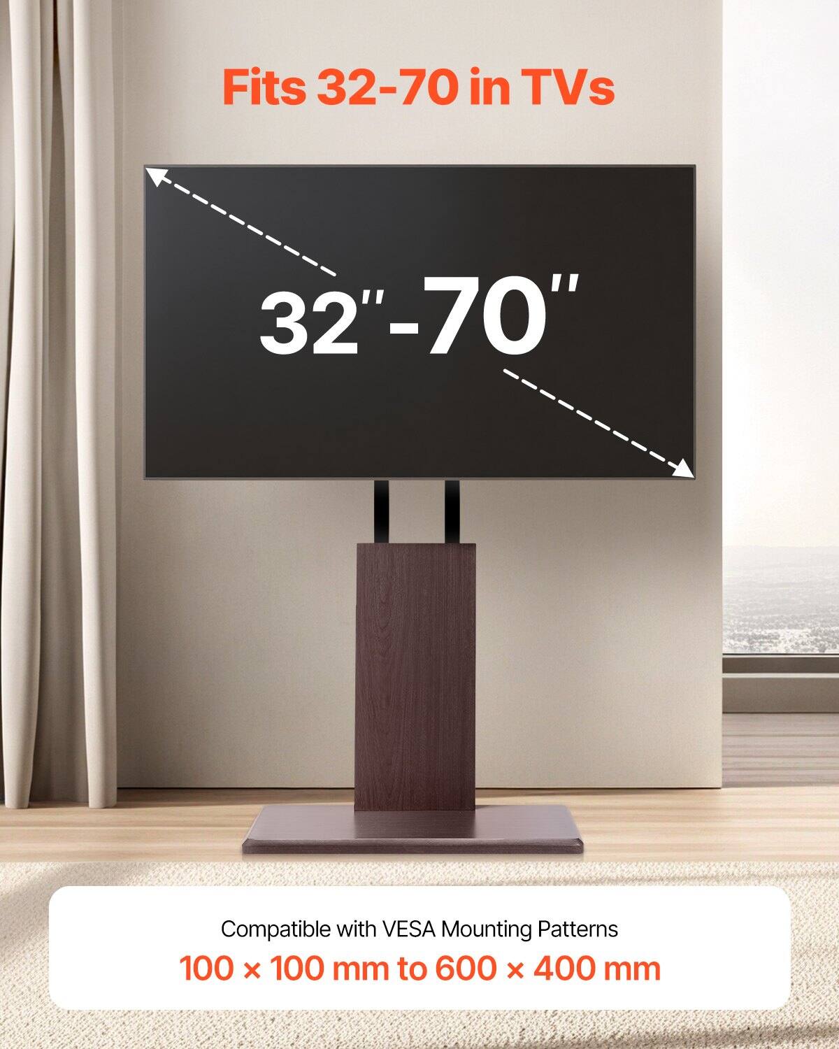 TVボード Furinno Turn-N-Tube 31.5 in. Espresso and Black Particle Board TV