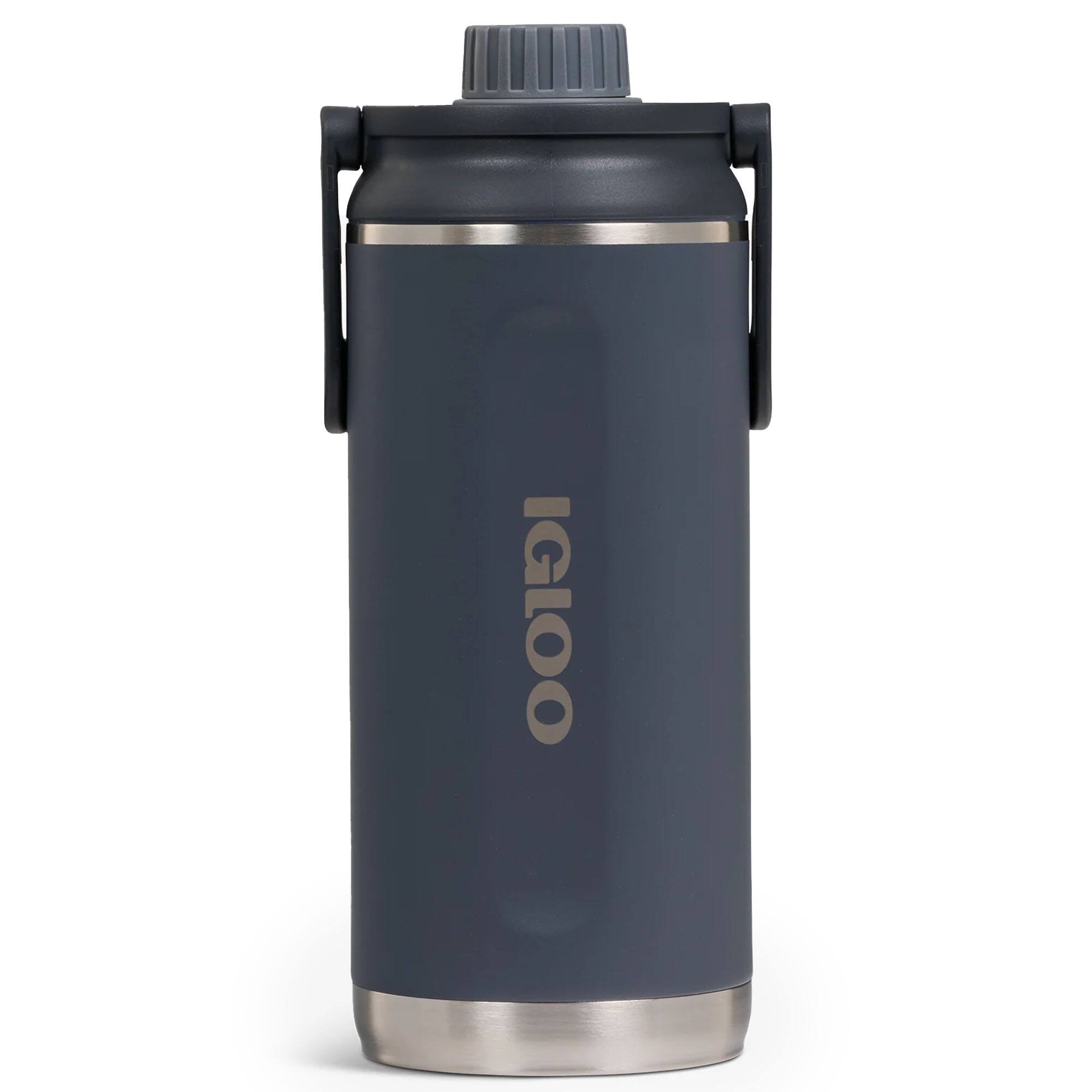 Front. Igloo - IGLOO 36 oz. Twist ‘n’ Chug Stainless Steel Bottle, Carbonite - Carbonite.