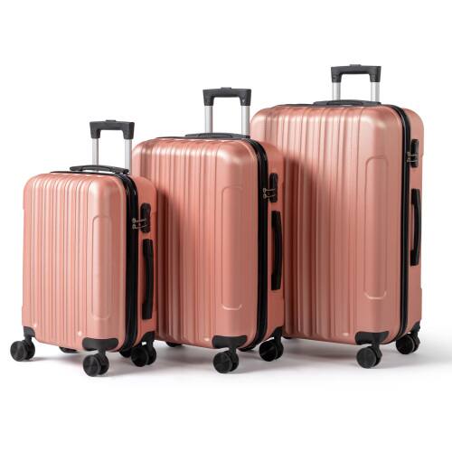 Winado 3 Piece 20in 24in 28in Lightweight ABS Hardside Hardshell Carry ...