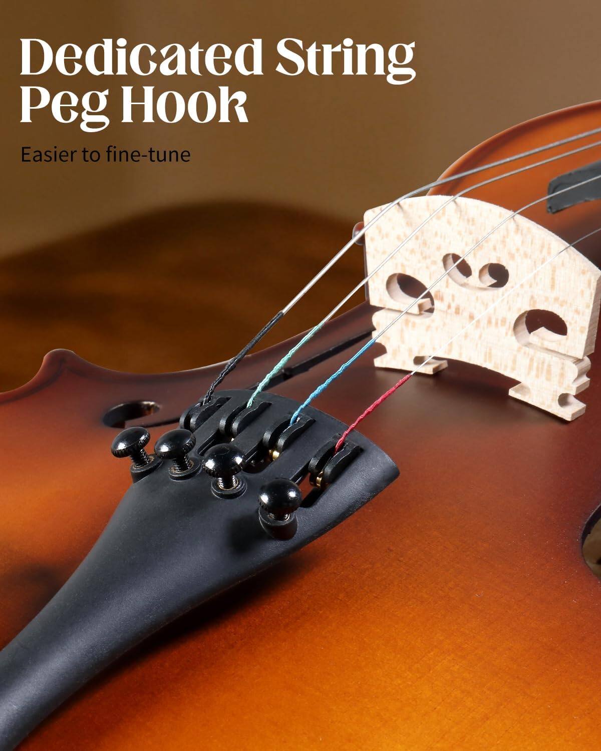 Dedicated String Peg Hook  
Easier to fine-tune
