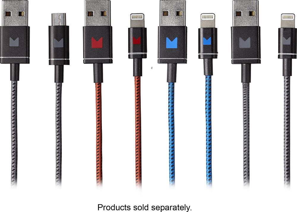 Modal™ Apple MFi Certified 4' Braided Lightning Cable Blue MDMA5BB