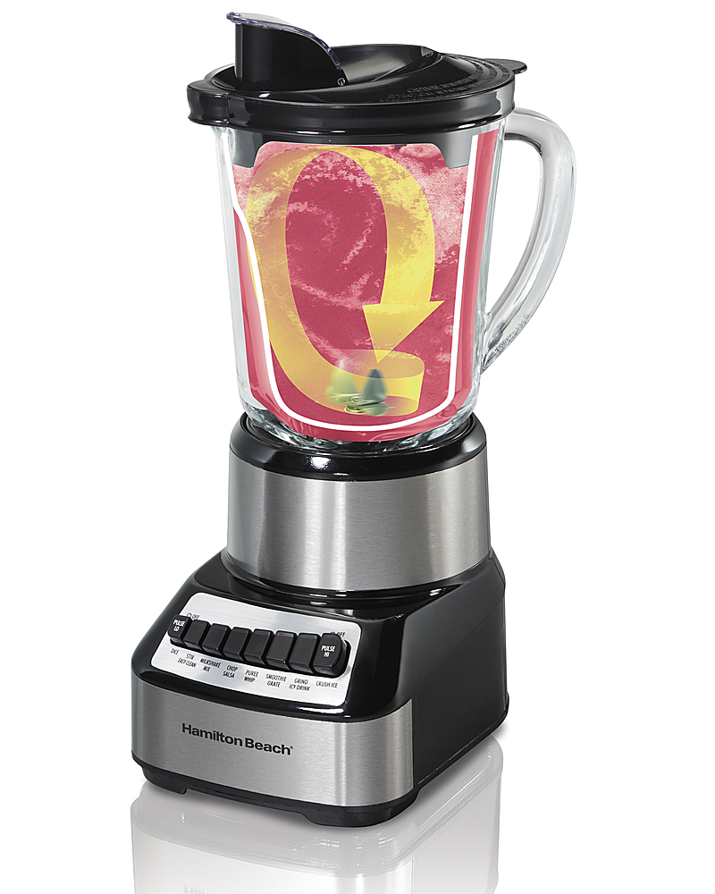 Hamilton Beach Power Elite Blender with 40oz Glass Jar and 3-Cup Vegetable  Chopper, 12 Functions & Personal Blender for Shakes and Smoothies with 14