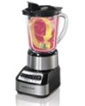 Alt View Zoom 12. Hamilton Beach - Wave Crusher Multi-Function Blender with 40 oz. Glass Jar and 14 Functions for Puree, Ice Crush, Shakes a - Silver.