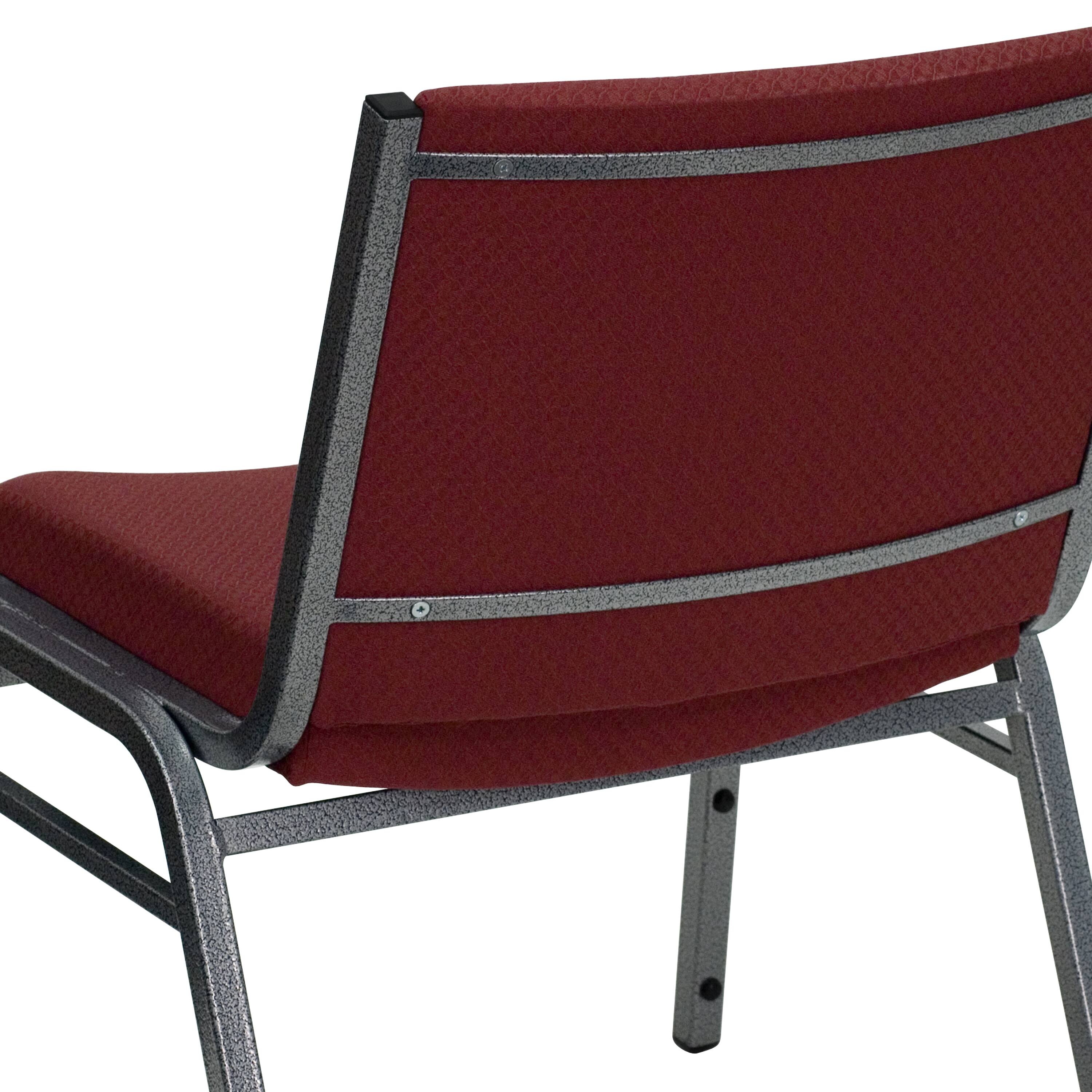 Alt View 9. Emma + Oliver - 1000 lb. Big & Tall Fabric Stack Chair - Burgundy.