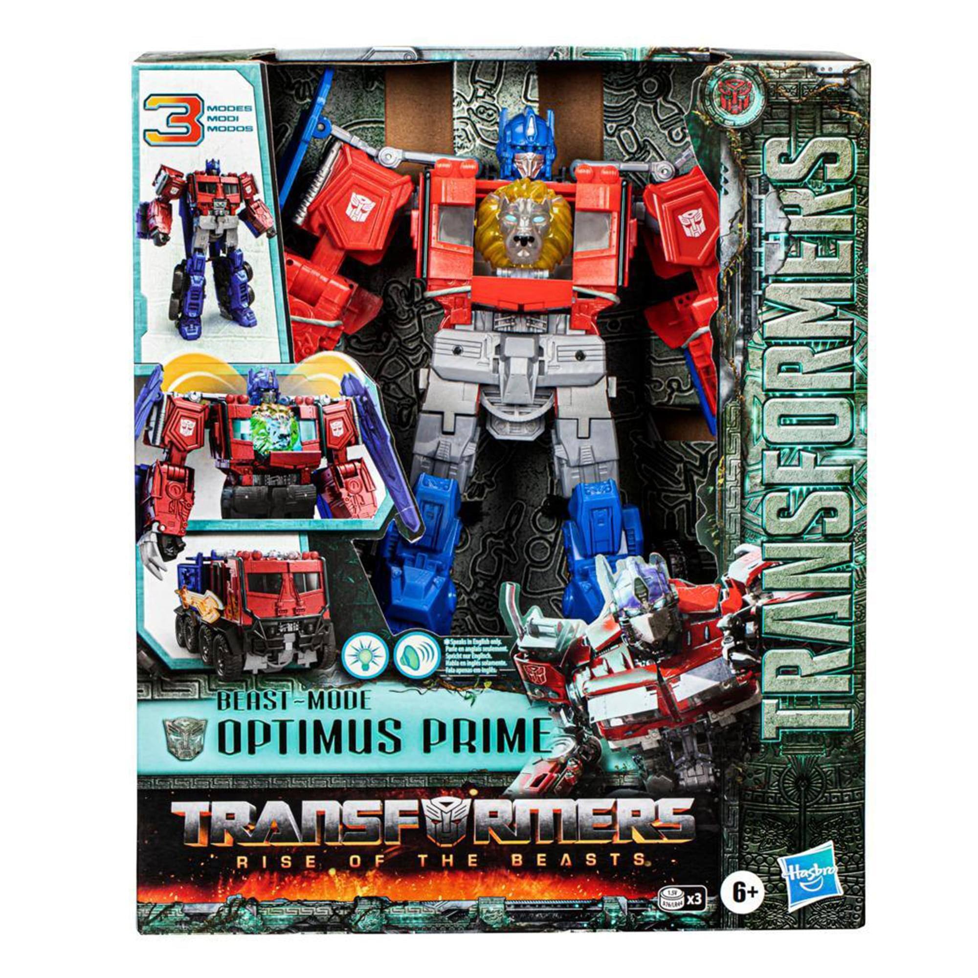 MODES 3 ME3 MULIAS  
BEAST-MODE OPTIMUS PRIME  
TRANSFORMERS TRANSFORMERS RISE OF THE BEASTS  
Hasbro  
6+  
x3